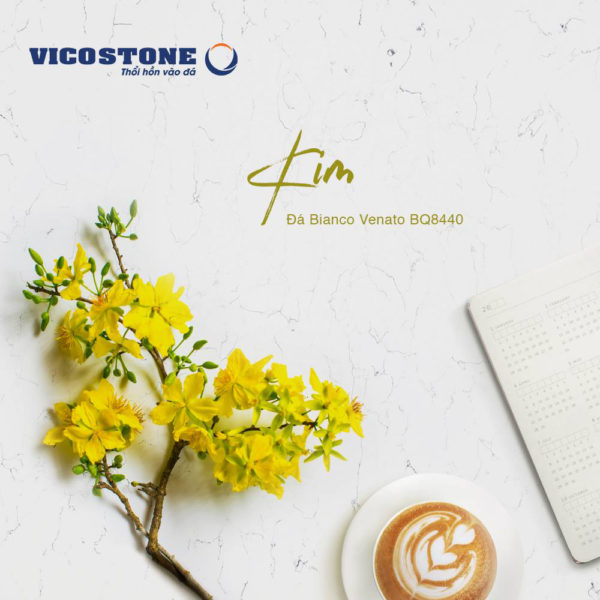 Đá thạch anh Vicostone Bianco Venato BQ8440